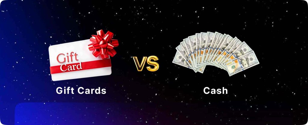 Gift card replace cash