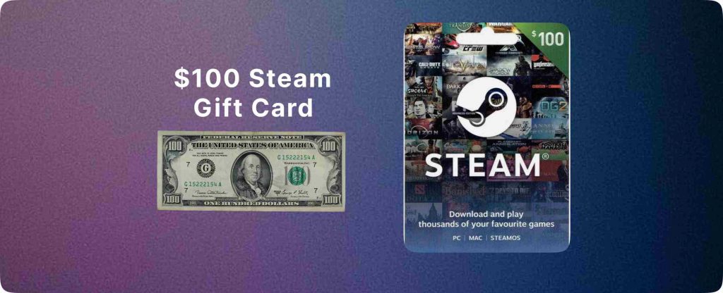 $100 steam gift card