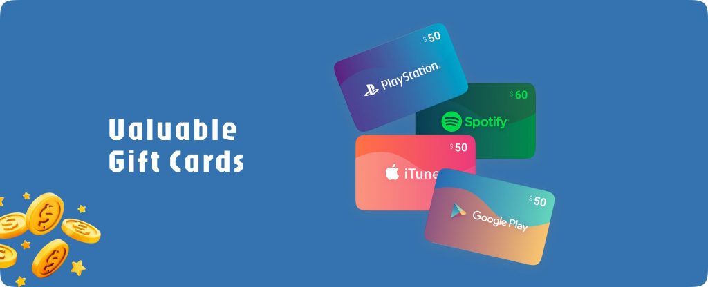 Valuable gift cards