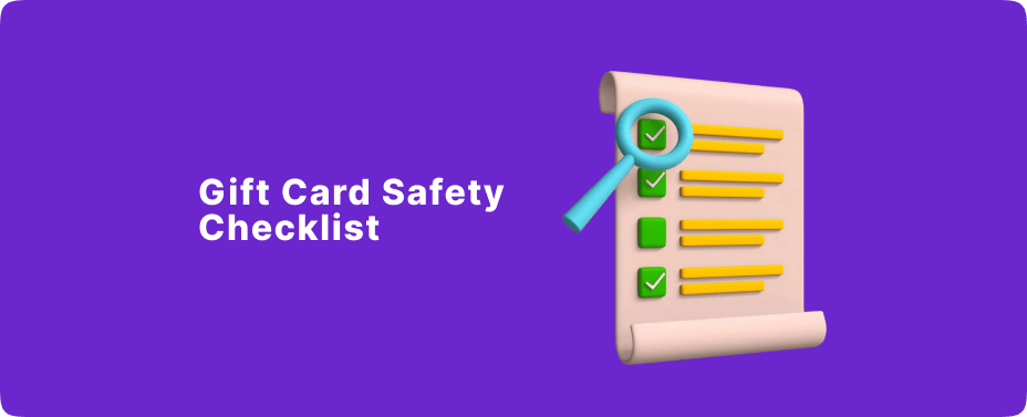 Gift Card Safety Checklist