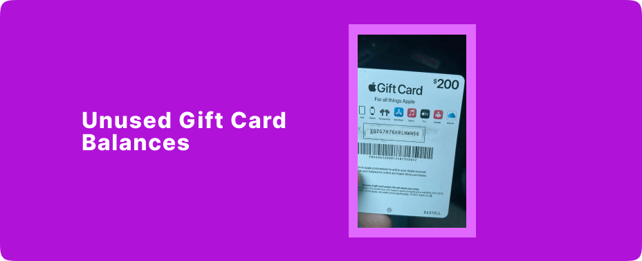 Unused Gift Card Balances